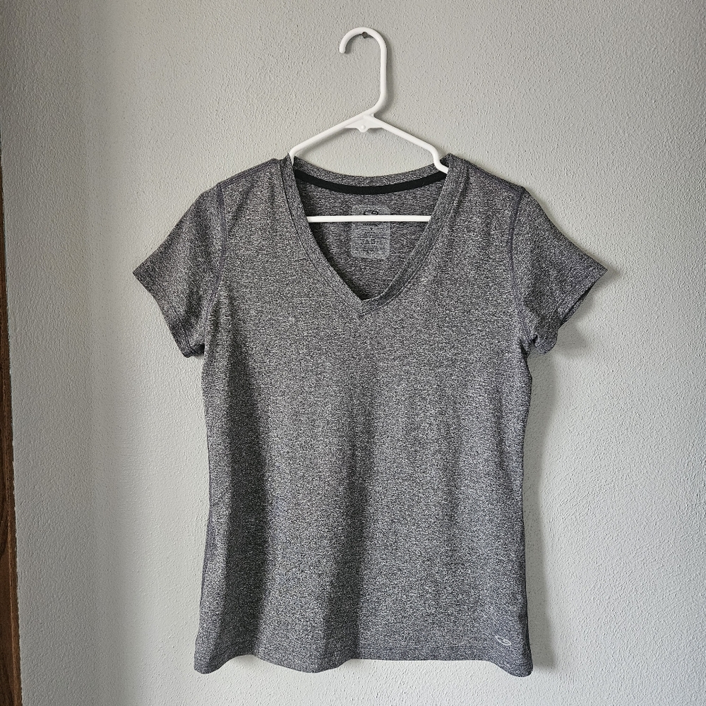 Champion Heather Gray V-Neck Women's Tee